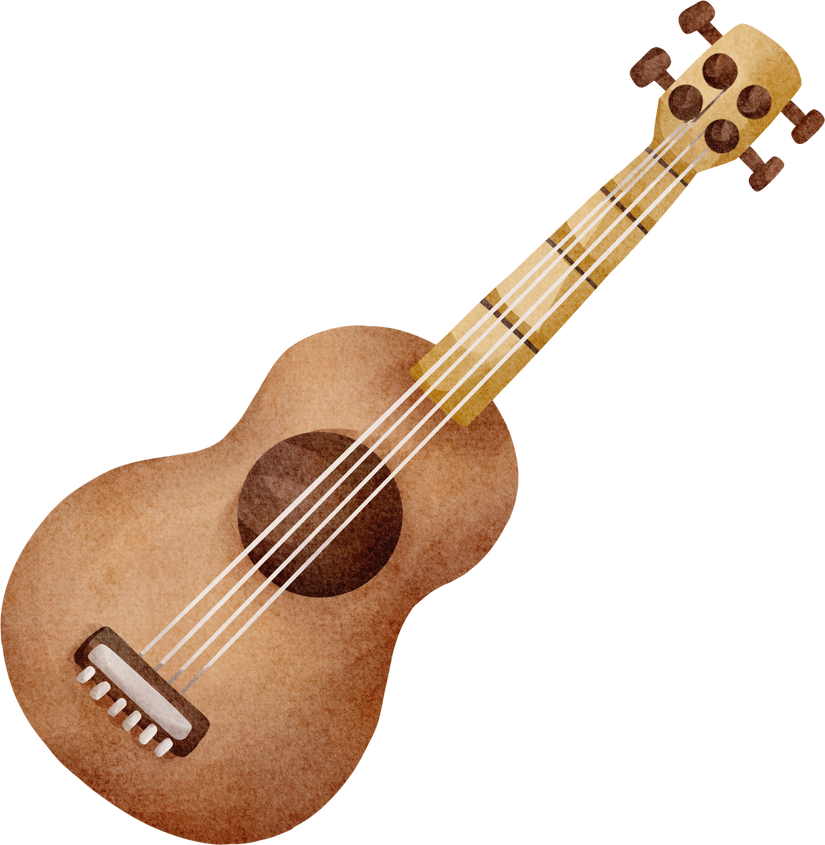 watercolor ukulele